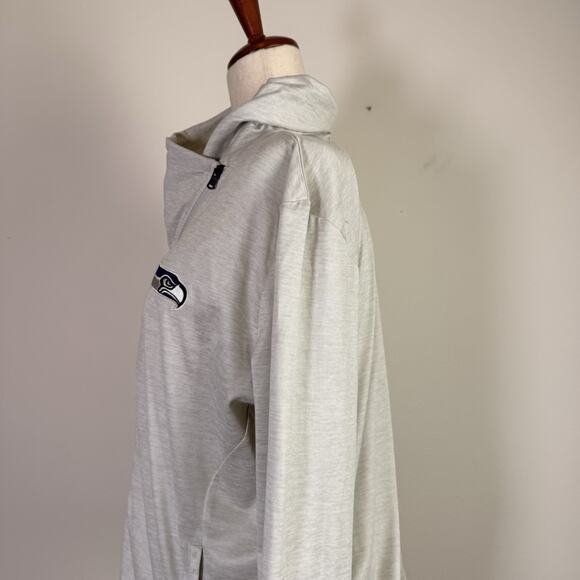 Fanatics Seattle Seahawks Longsleeve Zip Up Women's Large Grey Asymmetric NWT - Picture 8 of 14
